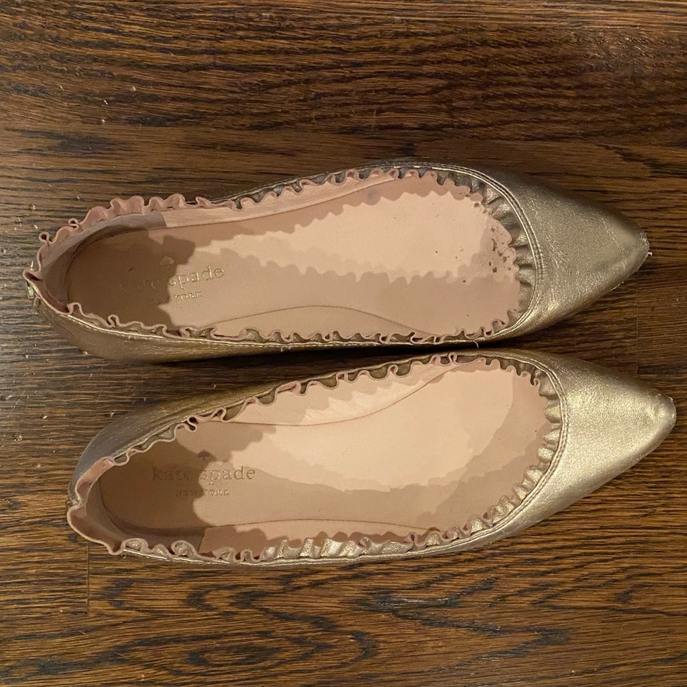 Kate Spade Gold slides